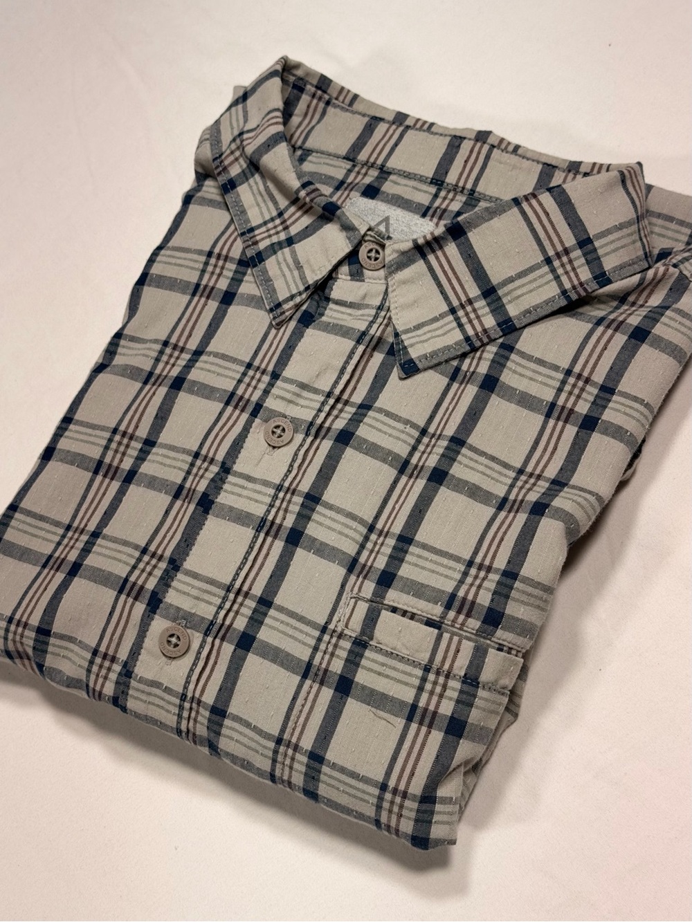 Ascend Men’s XL Plaid Organic Cotton Short Sleeve Outdoor Shirt